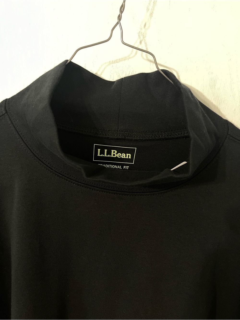 L.L.Bean Black Cotton Turtleneck Long Sleeve Shirt - Picture 2 of 4
